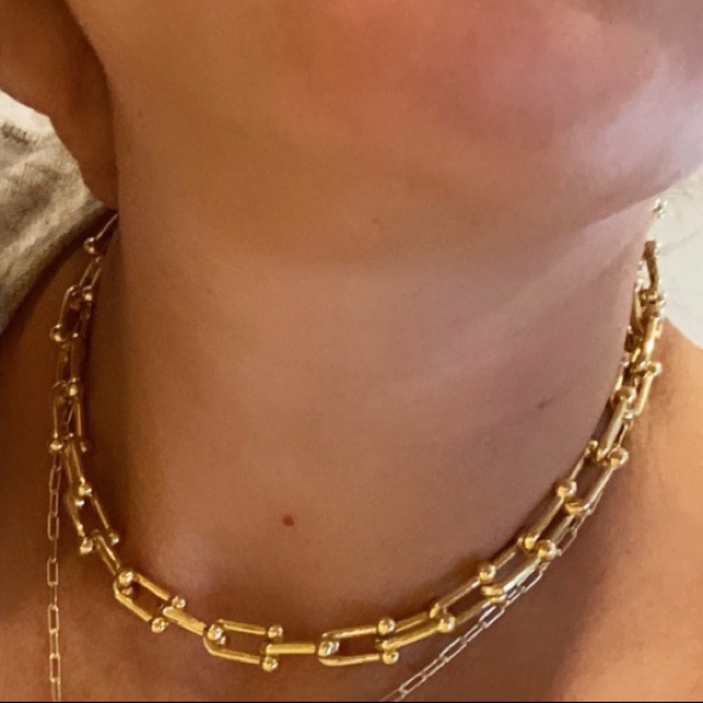14K Gold Filled U Link Chain Necklace